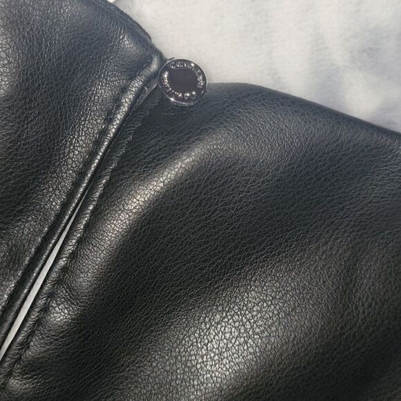 Calvin Klein Black Faux Leather Women's Top Size Medium NWT - Picture 9 of 9